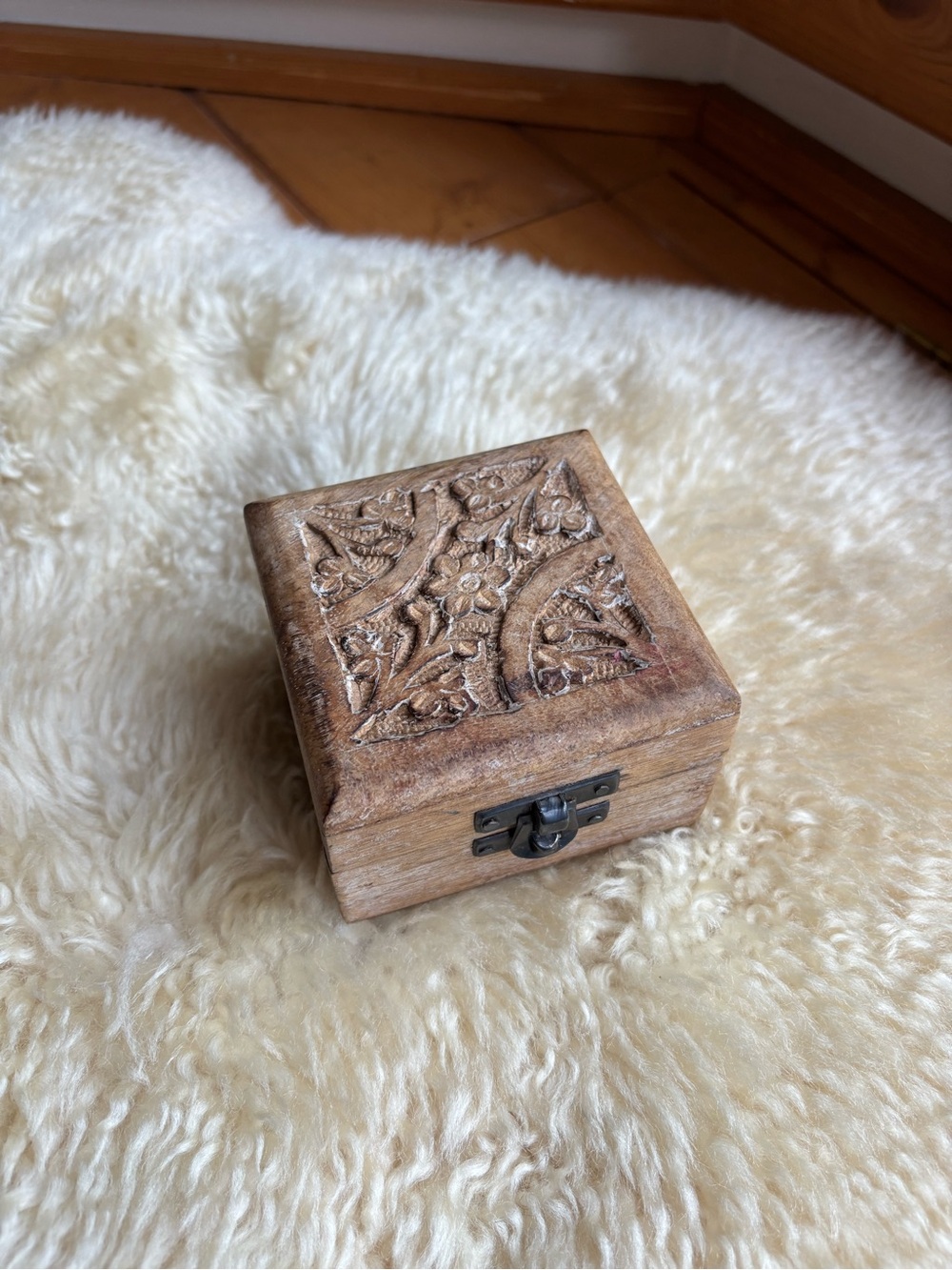 Carved Wooden Trinket Box